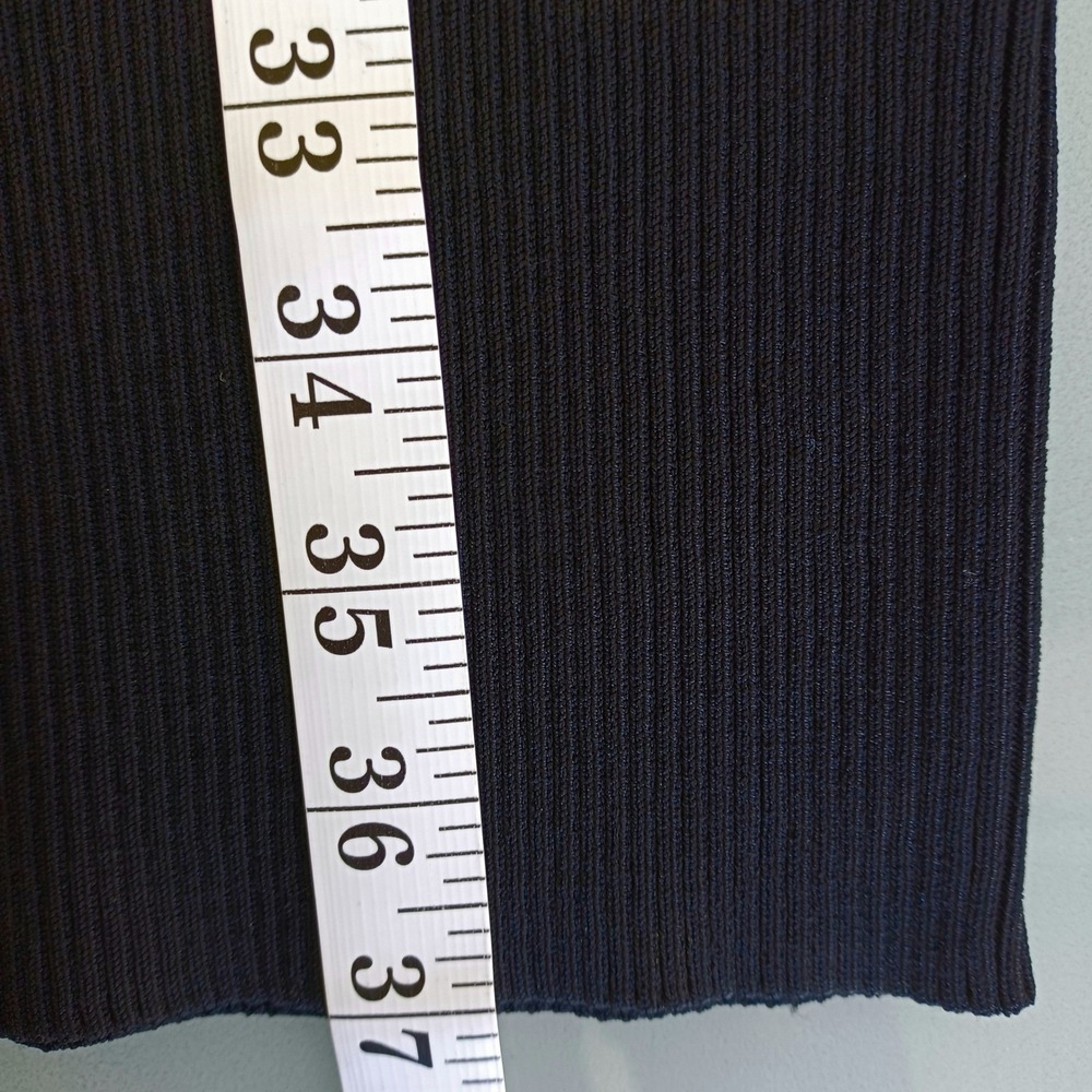 Veronica Beard Wilkin Knit Dress Black Puff Sleeve Mixed Media Mini M NEW - Picture 5 of 12